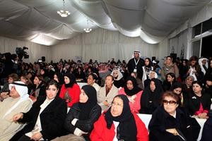 جانب من الحضور في مقر صفاء الهاشم﻿