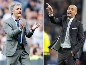 مدرب برشلونة جوسيب غوارديولا تفوق اكثر من مرة على منافسه مدرب ريال مدريد جوزيه مورينيو