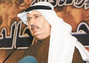 محمد الهاجري خلال افتتاح مقره