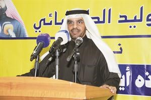 متعب العتيبي متحدثا للحضور﻿