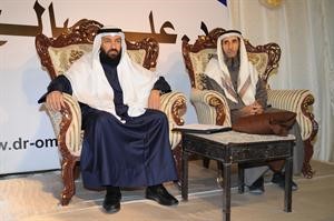 دعلي العمير مستضيفا الداعية الشيخ دناظم المسباح في افتتاح مقره
