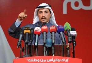 مرشح الدائرة الثانية النائب السابق مرزوق الغانم متحدثا هاني الشمري﻿