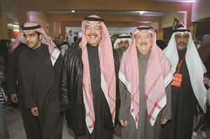 يوسف الجاسم وعبدالوهاب الهارون خلال افتتاح مقر الغانم