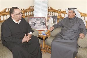 فهد الدوسري متحدثا للزميل اسامة دياب