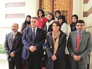 وفد الطالبات في المكتب الثقافي﻿