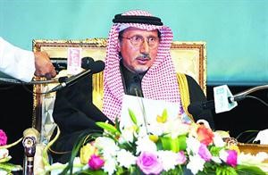صاحب السمو الملكي محمد بن سعد متحدثا في المناسبة﻿