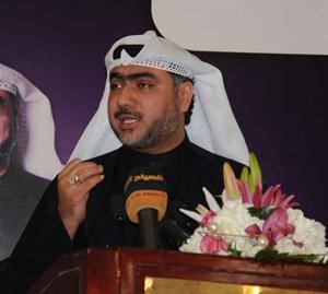 مرشح الدائرة الاولى المحامي خالد الشطي متحدثا خلال ندوته