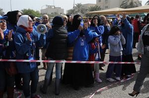 اهازيج انتخابية تؤديها مندوبات المرشحين لحشد التاييد لمرشحيهن