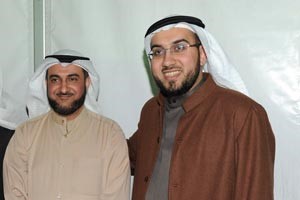 النائب دمحمد الكندري بعد حضوره الى مقر النائب اسامة الشاهين لتهنئته بالفوز