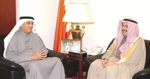 السفير الشيخ عزام الصباح مستقبلا نبيل الحمر﻿
