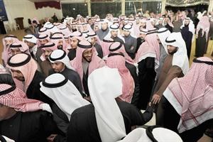 حشود من ابناء الدائرة الرابعة حضرت لتهنئة هايف سعود سالم
