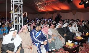 عدد كبير من المهنئين في المقر الانتخابي للنائبين دجمعان الحربش ودحمد المطر