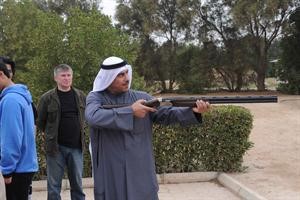 الزميل محمد الخالدي خلال الرماية﻿