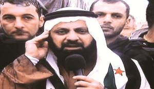 دوليد الطبطبائي متحدثا من منطقة الرمثا على الحدود السورية - الاردنية