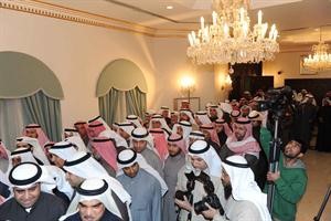 الحضور خلال حفل استقبال دمحمد الكندري واسامة الشاهين
