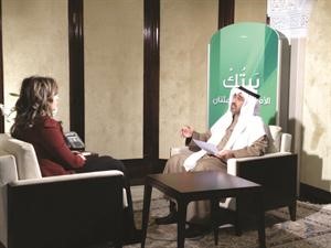 سمير النفيسي متحدثا لقناة سي ان بي سي عربية
