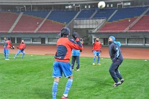 جانب من التدريب الاخير للازرق بمعسكر الصين﻿