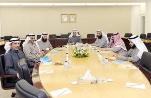 رئيس مجلس الامة احمد السعدون خلال ترؤسه اجتماع مكتب المجلس