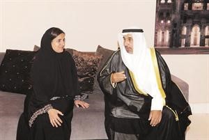السفير صلاح البعيجان والشيخة لبنى بنت خالد القاسمي
