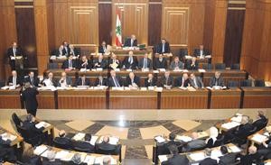 جانب من اولى جلسات البرلمان اللبناني التشريعيةلهذا العام محمود الطويل