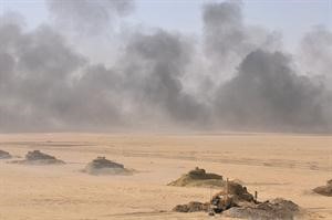 ابطال الحرس تصدوا بكفاءة لهجوم الاعداء﻿