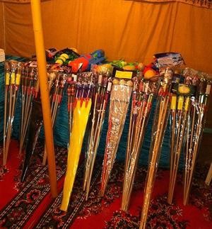 جانب من العجرات والالعاب النارية المضبوطة