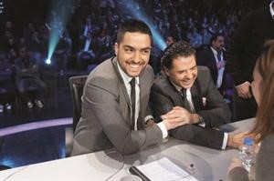 راغب علامة وحسن الشافعي يضحكان على احلام بعدما تحدثت بالانجليزية