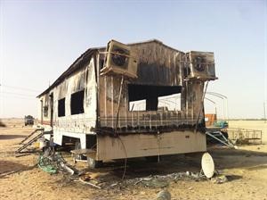 النيران اتت على الشاليه بالكامل﻿