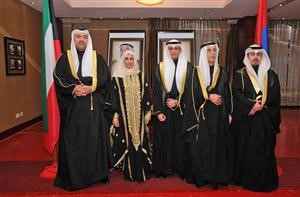 السفير بسام القبندي وحرمه واعضاء سفارتنا في ارمينيا خالد الزير وعبدالرحمن الراضي وعبدالله الغانم﻿