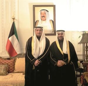 الشيخ عبدالله ناصر صباح الاحمد مع السفير سعود الدويش﻿