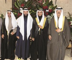 دعلي العمير يبارك للمعرس ووالده الزميل حامد الغربللي ووالد العروس صالح المسباح