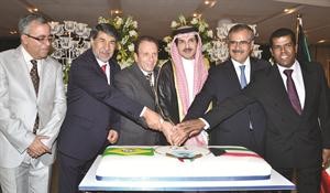 السفير يوسف عبدالصمد مع عميد السلك الديبلوماسي العربي وبعض السفراء العرب في البرازيل﻿