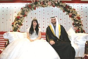 جانب من حفل الزفاف في جناح مستشفى طيبة بارض المعارض 	اسامة ابوعطية﻿