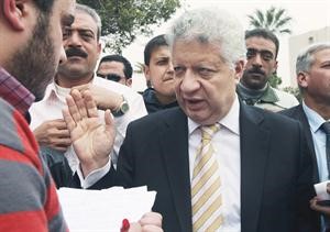  ومرتضى منصور بعد الترشيح يتحدث للصحافيين امسافپ﻿