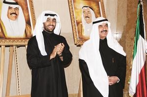 سمو الشيخ ناصر المحمد ورئيس مشروع كويتي وافتخر ضاري الوزان﻿