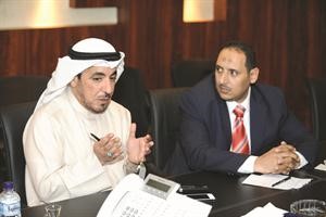 د حسن جوهر متحدثا للزميل اسامة ابو السعود﻿