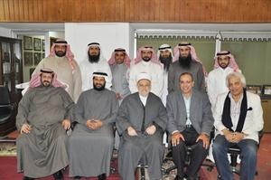 المفتي والخرافي مع المهندسين ووفد من المهندسين المصريين يزور الجمعية
