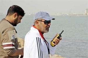 الشيخ سالم النواف يتابع السباقات البحرية