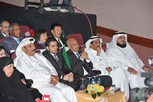 صالح النهام وعبدالله البسام والسفير المصري عبدالكريم سليمان واللواء دمصطفى الزعابي
