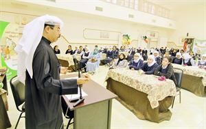 خالد الرشيد خلال المحاضرة
