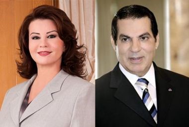 زين العابدين بن علي وزوجته ليلى الطرابلسي