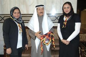 الفريق عبدالحميد الحجي مستقبلا وفد المدرسة
