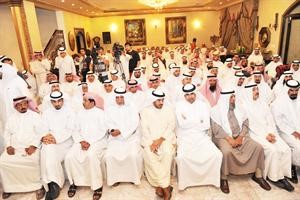 ابناء قبيلة الرشايدة اثناء حفل تكريم بن جامع