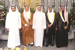 المقدم فوزي العتيبي وخالد المطيري وحزام الطامي ومحمد الطامي مع المعرس ناصر الطامي
