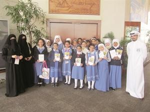 طالبات مدرسة حفصة المتوسطة في ضيافة الوطني
