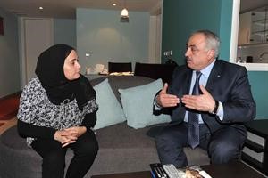 عضو كتلة المستقبل النائب محمد الحجار متحدثا للزميلة بشرى شعبان محمد ماهر
