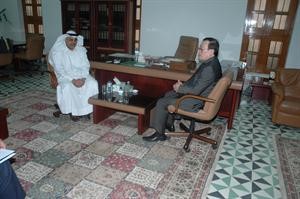 جمال الشهاب خلال لقائه سفير كوريا
