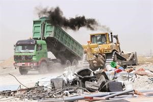 بدائية كبيرة في عمليات ردم النفايات﻿