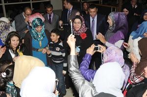 جانب من الحفل ابتهاجا بقدوم عبدالله