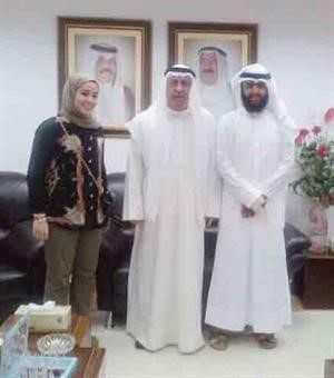 دعبدالرحيم ذياب لدى استقباله فريق ابداعات واعدة
